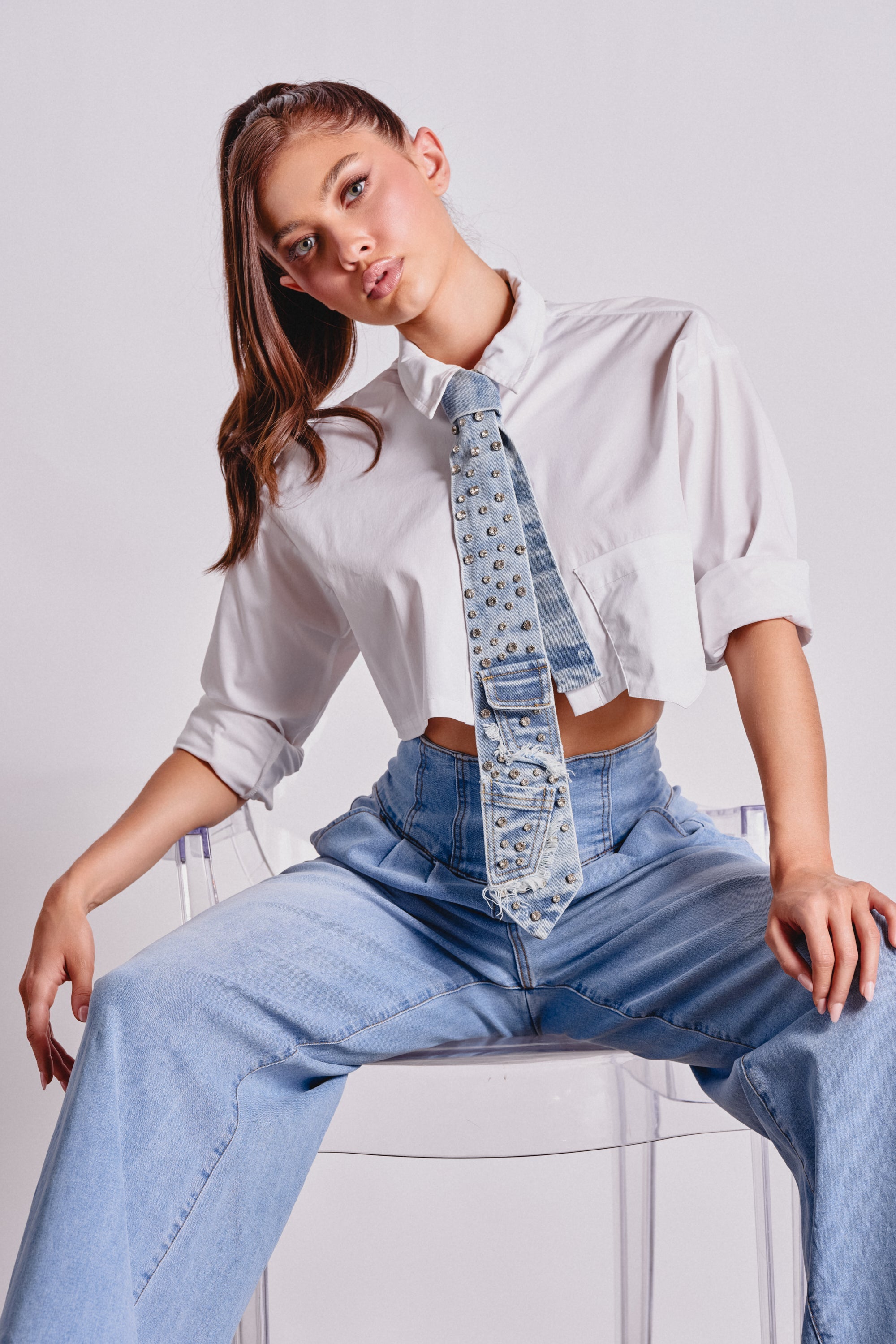 DENIM AND DIAMONDS TIE