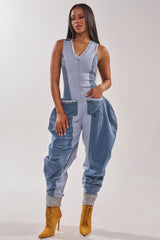 TALK OF THE STREET DENIM JUMPSUIT