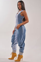 TALK OF THE STREET DENIM JUMPSUIT