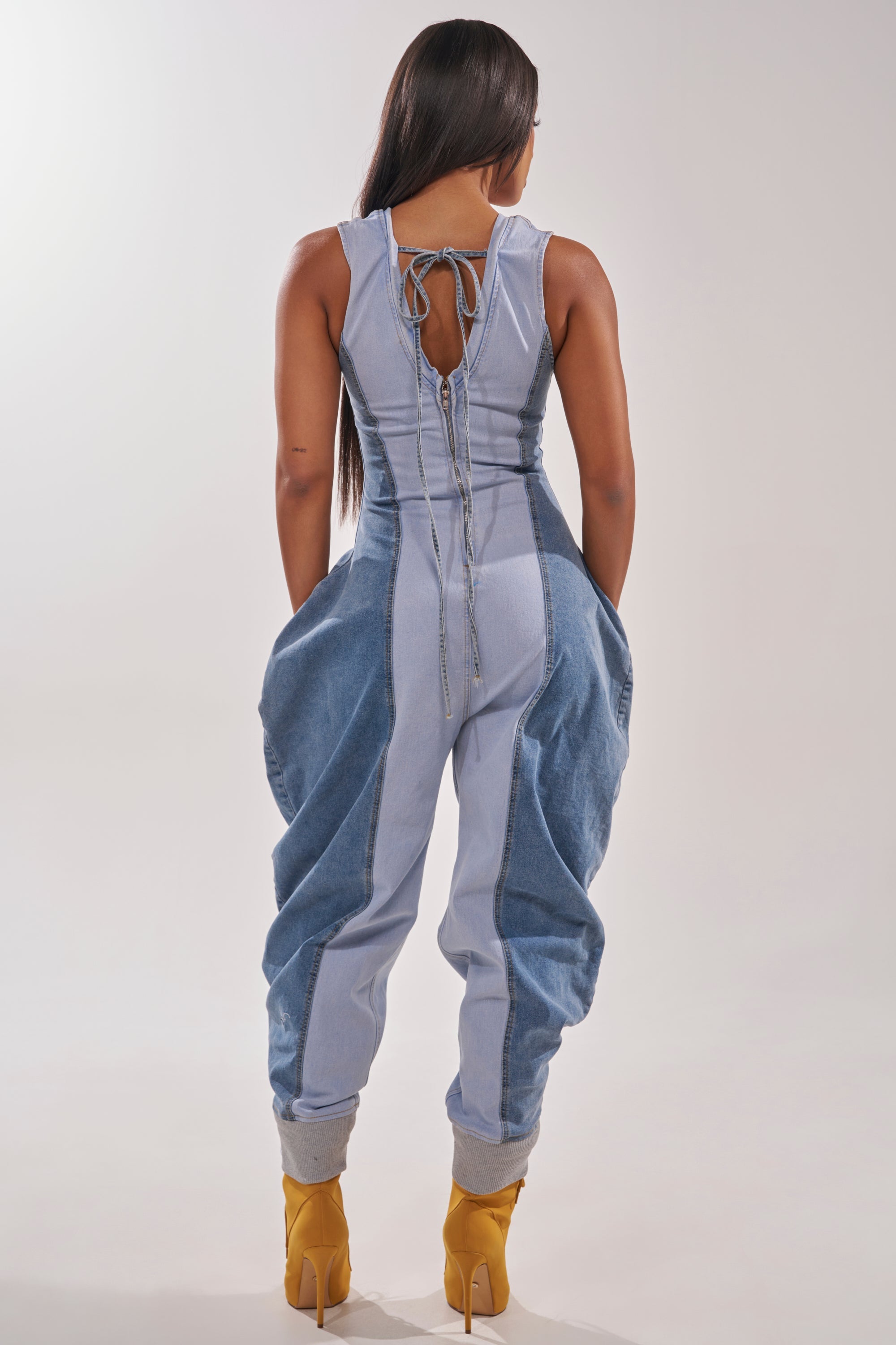 TALK OF THE STREET DENIM JUMPSUIT