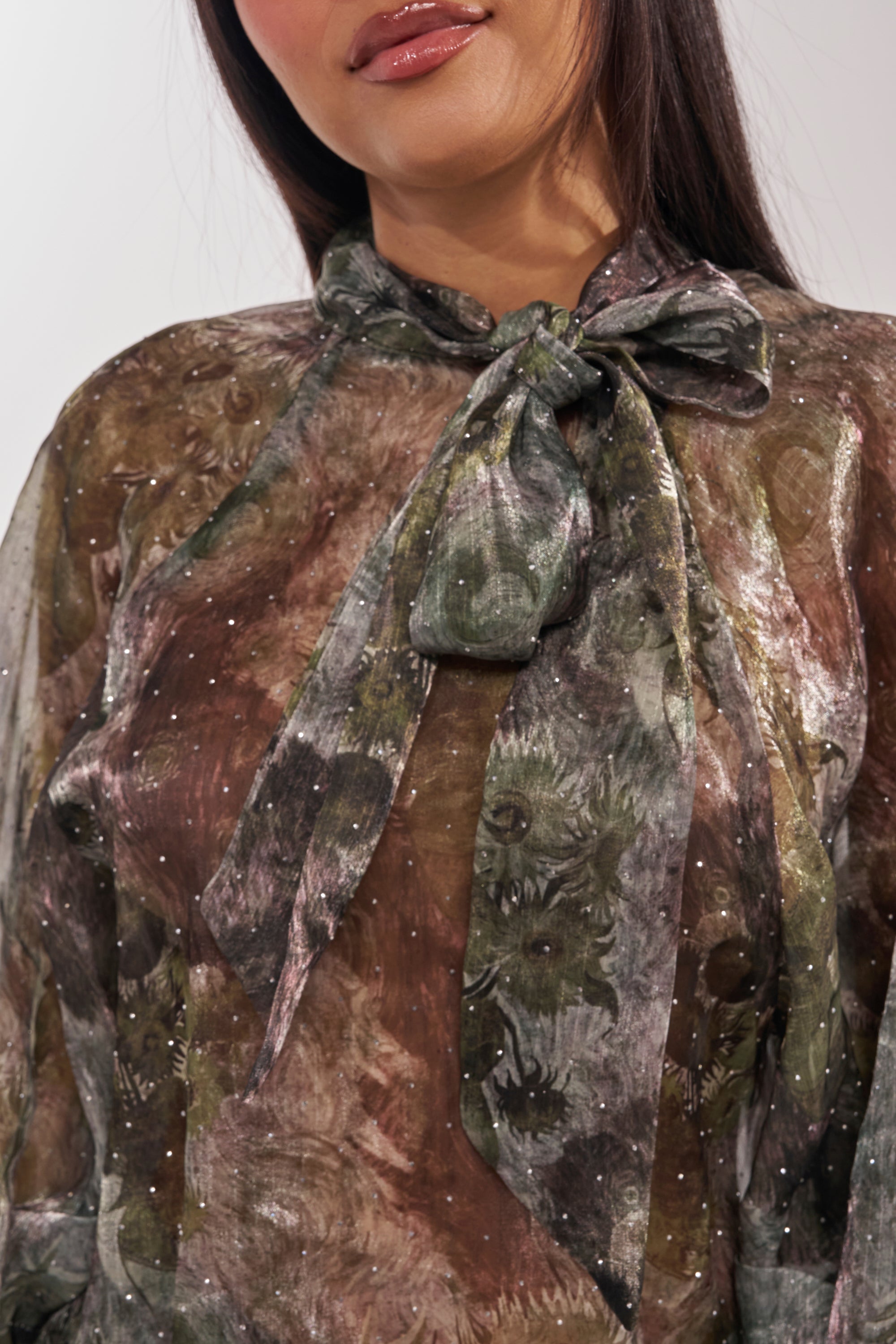 MYSTIQUE FLORAL CHIFFON BLOUSE