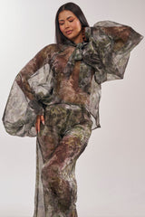 MYSTIQUE FLORAL CHIFFON BLOUSE