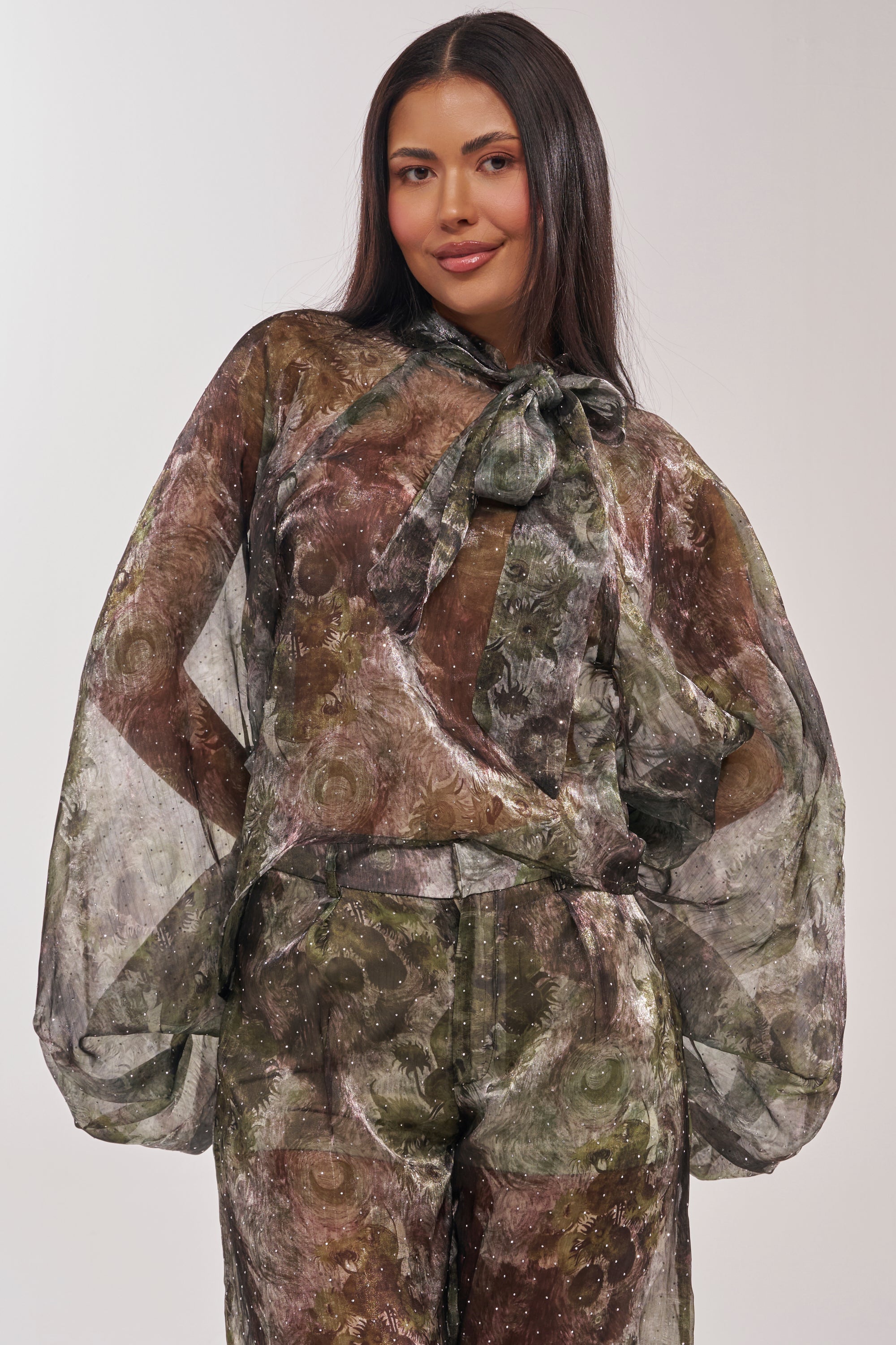MYSTIQUE FLORAL CHIFFON BLOUSE