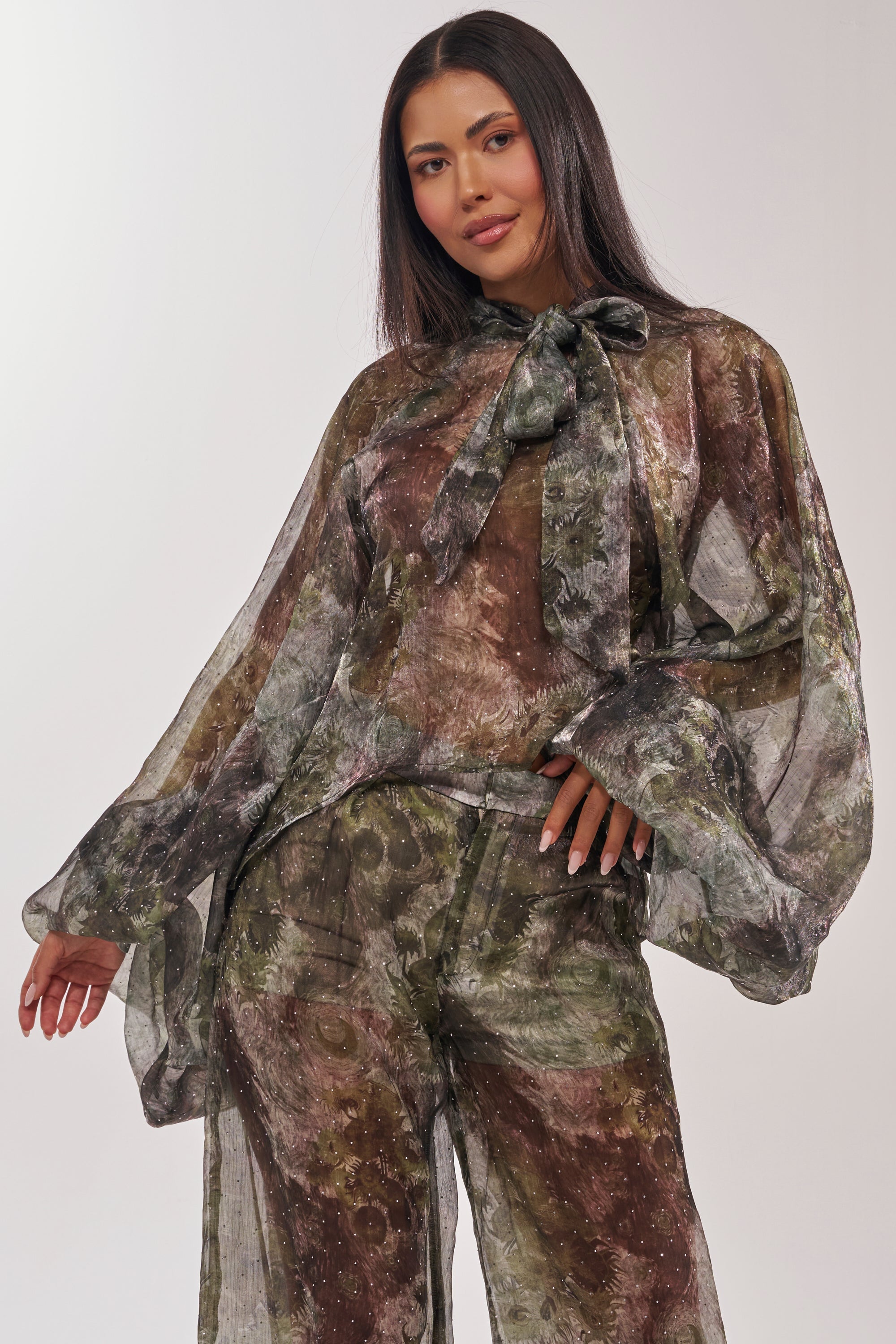 MYSTIQUE FLORAL CHIFFON BLOUSE