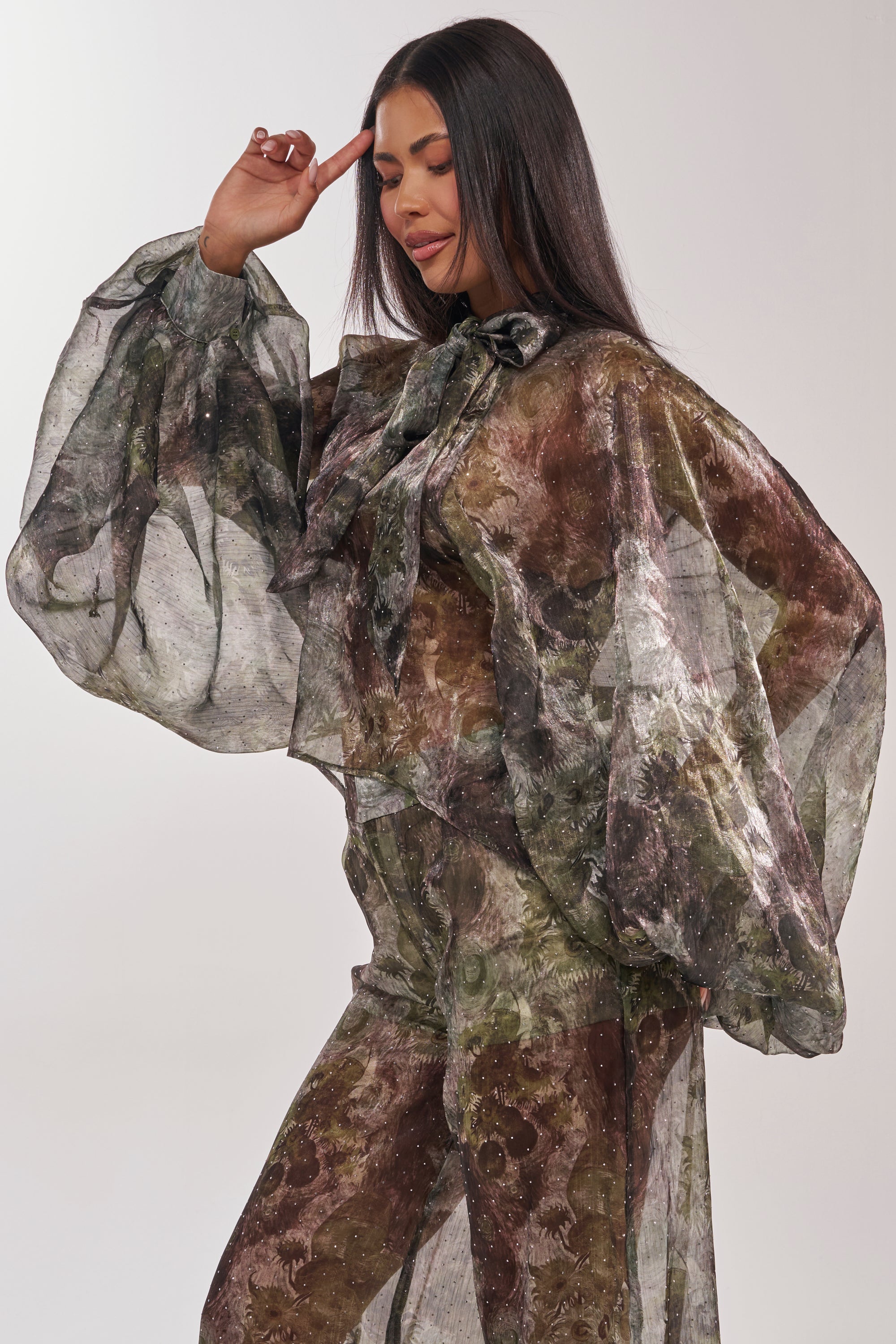 MYSTIQUE FLORAL CHIFFON BLOUSE
