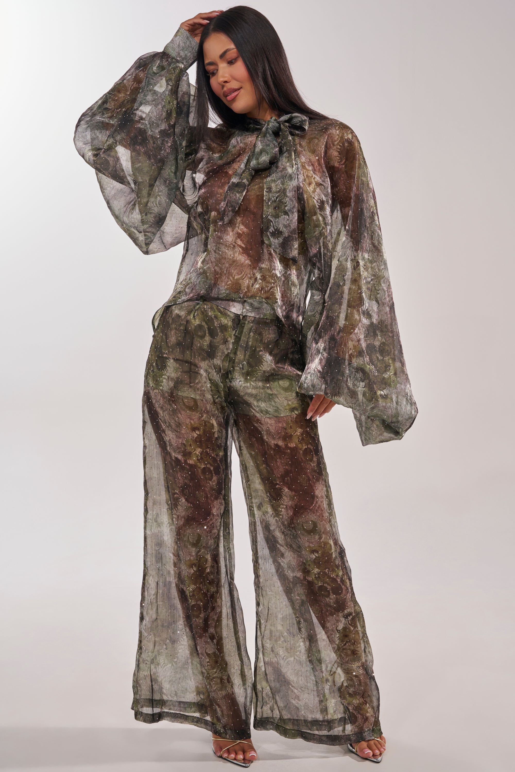 MYSTIQUE FLORAL CHIFFON BLOUSE