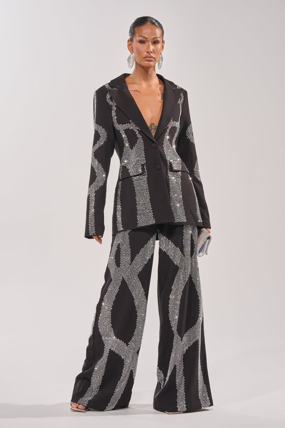 GEMINI RHINESTONE BLAZER