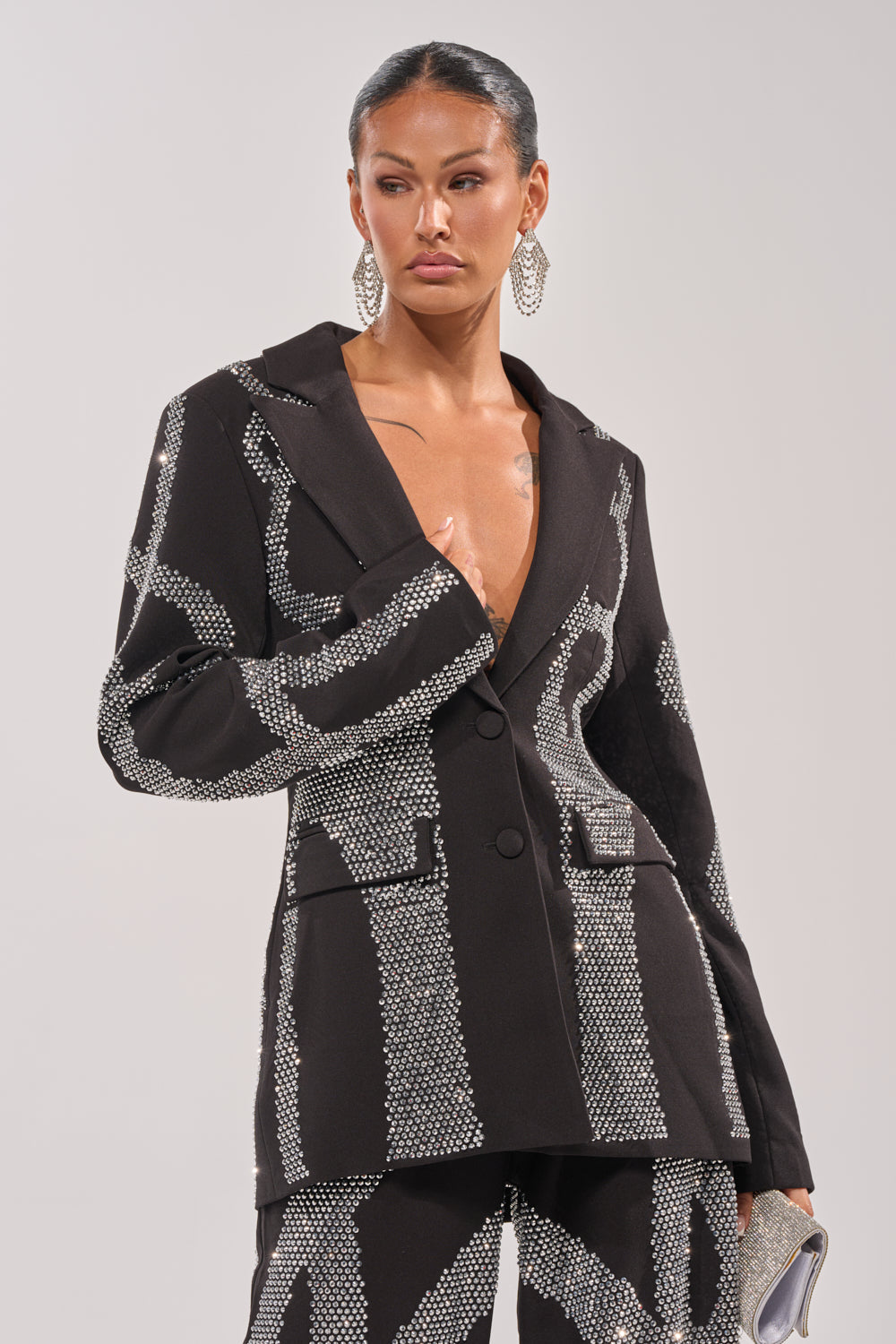 GEMINI RHINESTONE BLAZER