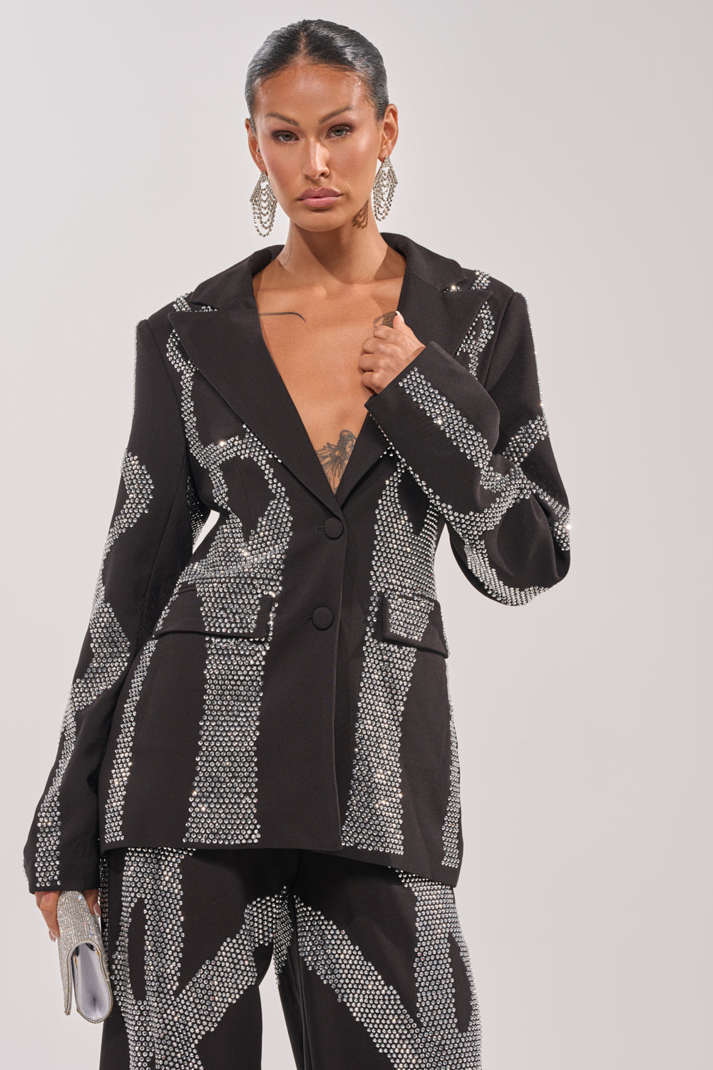 GEMINI RHINESTONE BLAZER