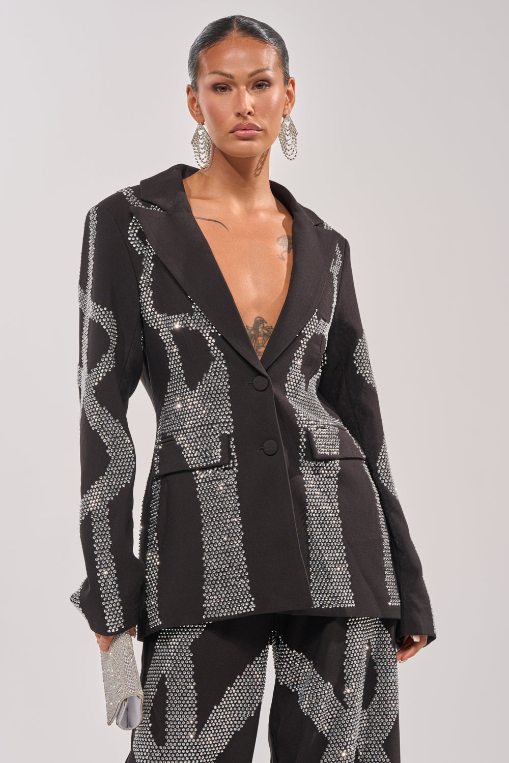 GEMINI RHINESTONE BLAZER