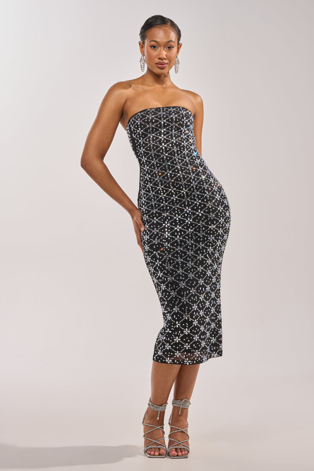 MORE THE MERRIER EMBELLISHED MAXI DRESS