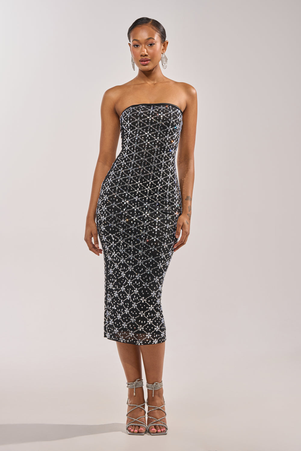 MORE THE MERRIER EMBELLISHED MAXI DRESS