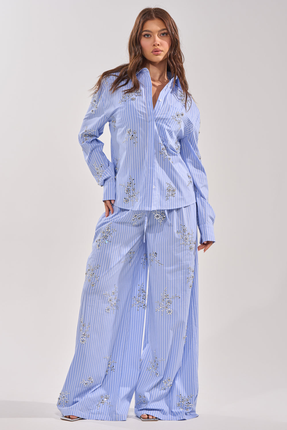 SWEET DREAMS RHINESTONE POPLIN PANT