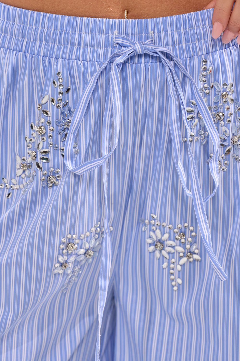 SWEET DREAMS RHINESTONE POPLIN PANT