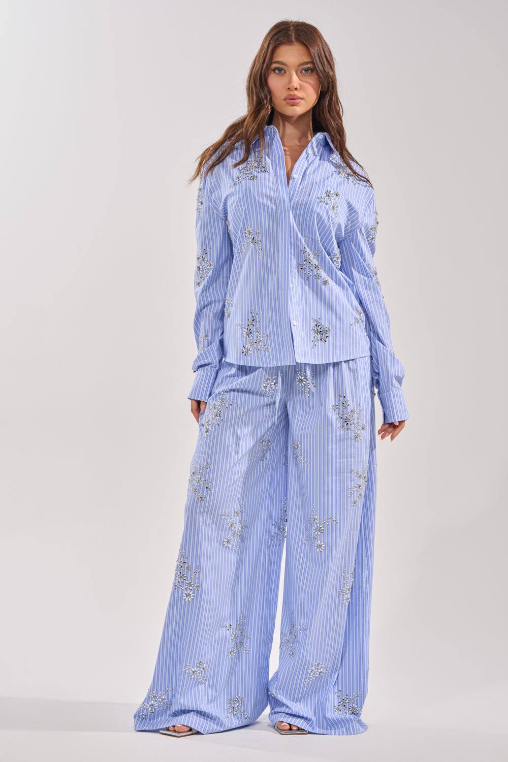 SWEET DREAMS RHINESTONE POPLIN PANT