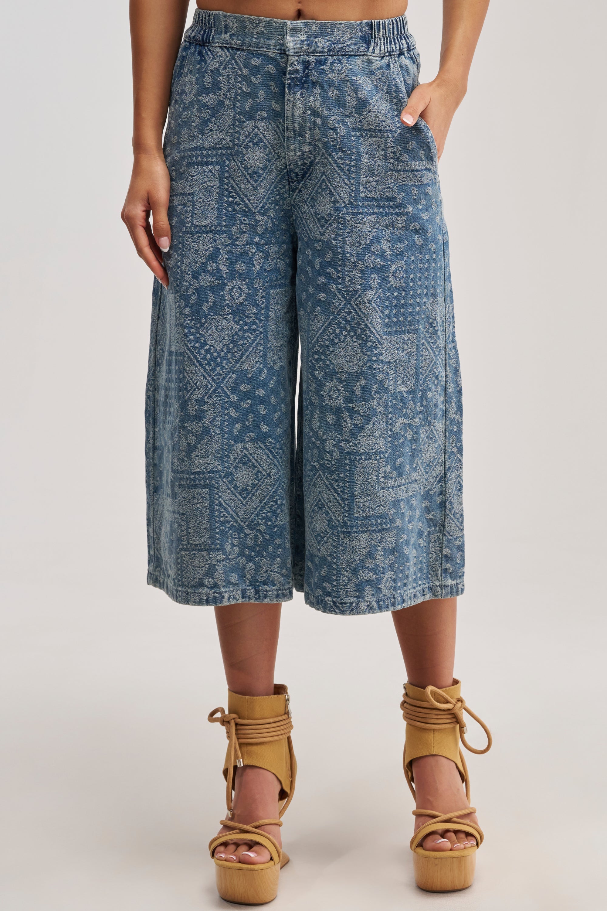 DREAMING BIG PAISLEY DENIM GAUCHO