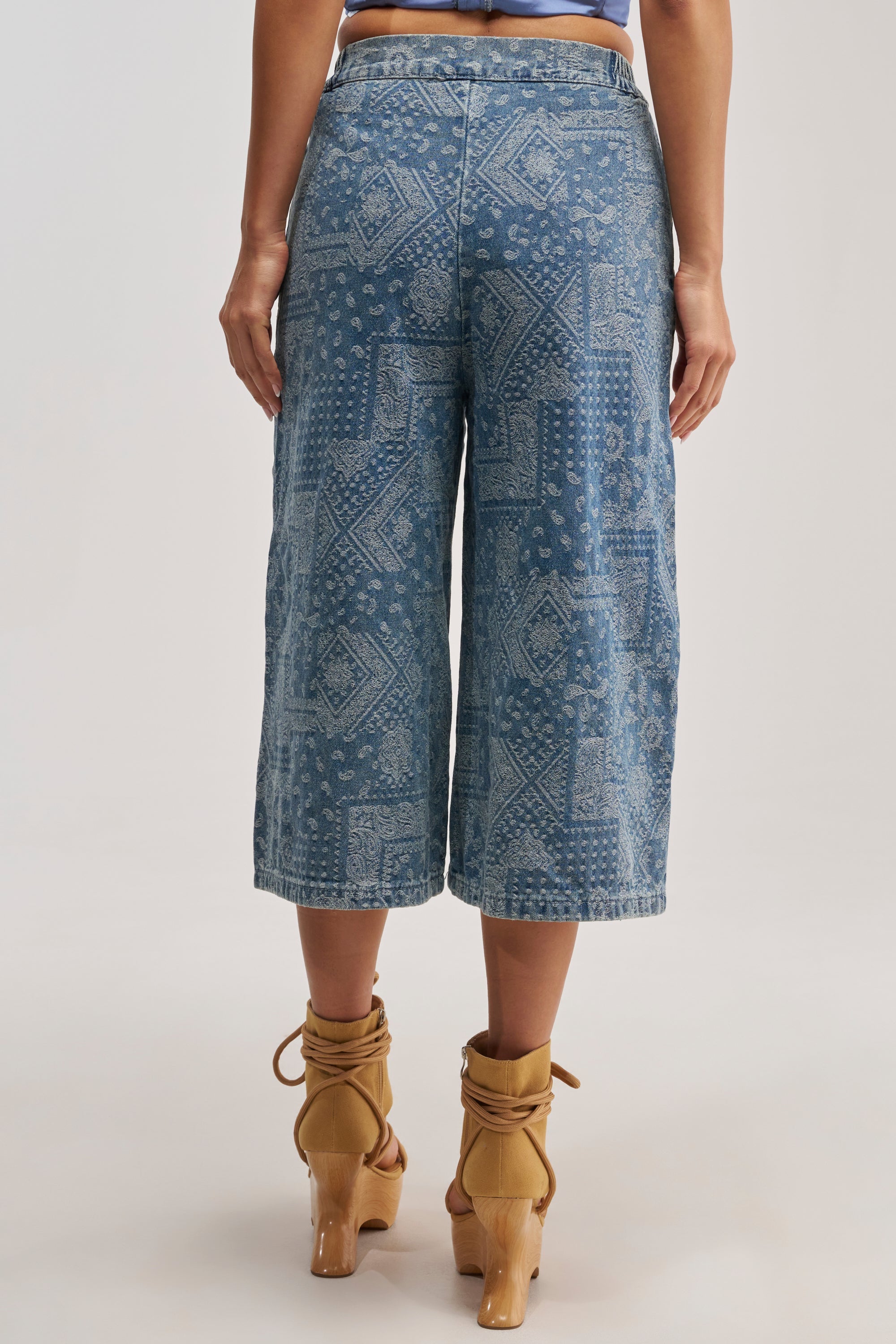 DREAMING BIG PAISLEY DENIM GAUCHO