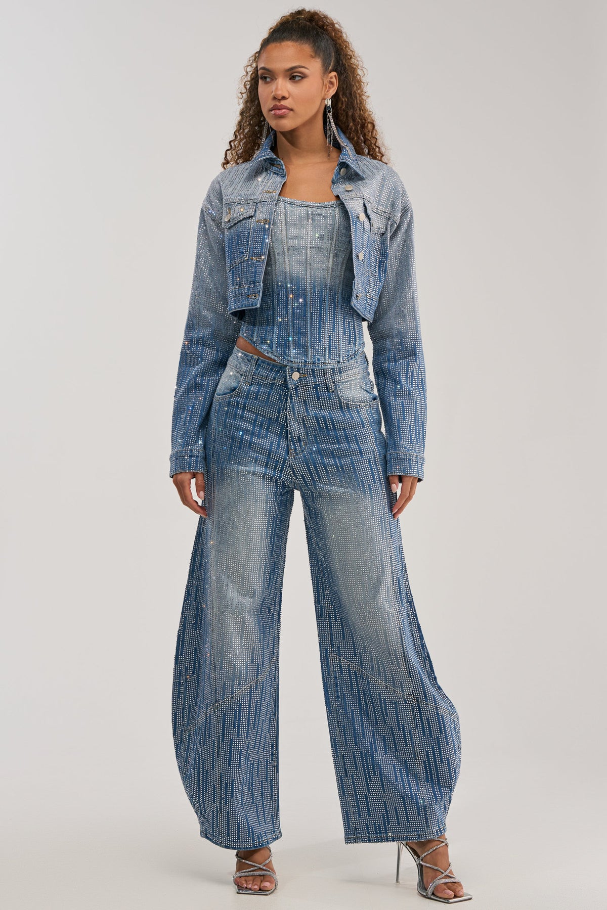 MIND SPINNING EMBELLISHED DENIM