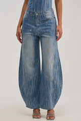 MIND SPINNING EMBELLISHED DENIM