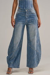MIND SPINNING EMBELLISHED DENIM