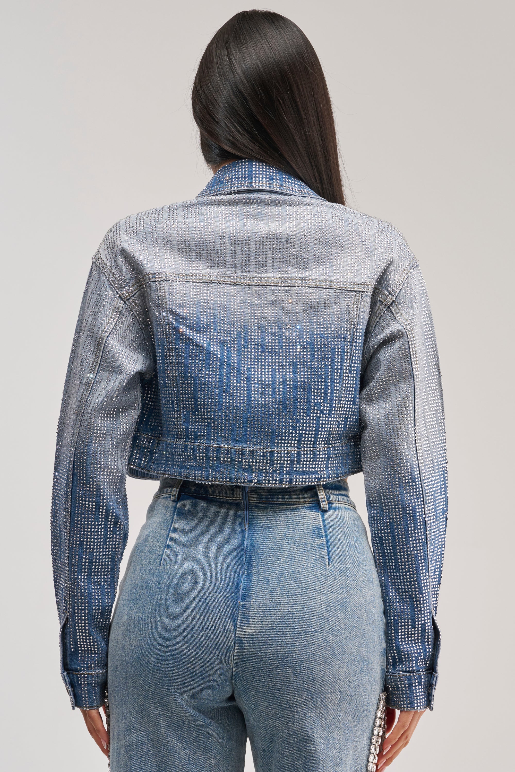 MIND SPINNING EMBELLISHED DENIM JACKET