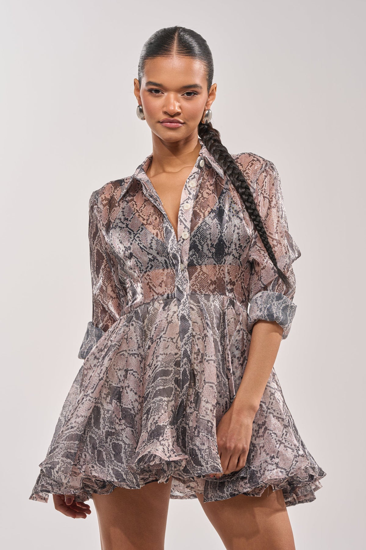 WILD RHYTHM SNAKE PRINT MINI DRESS