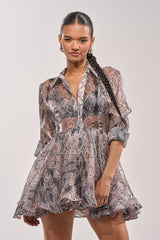 WILD RHYTHM SNAKE PRINT MINI DRESS