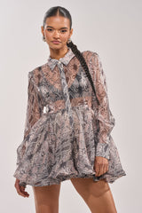 WILD RHYTHM SNAKE PRINT MINI DRESS