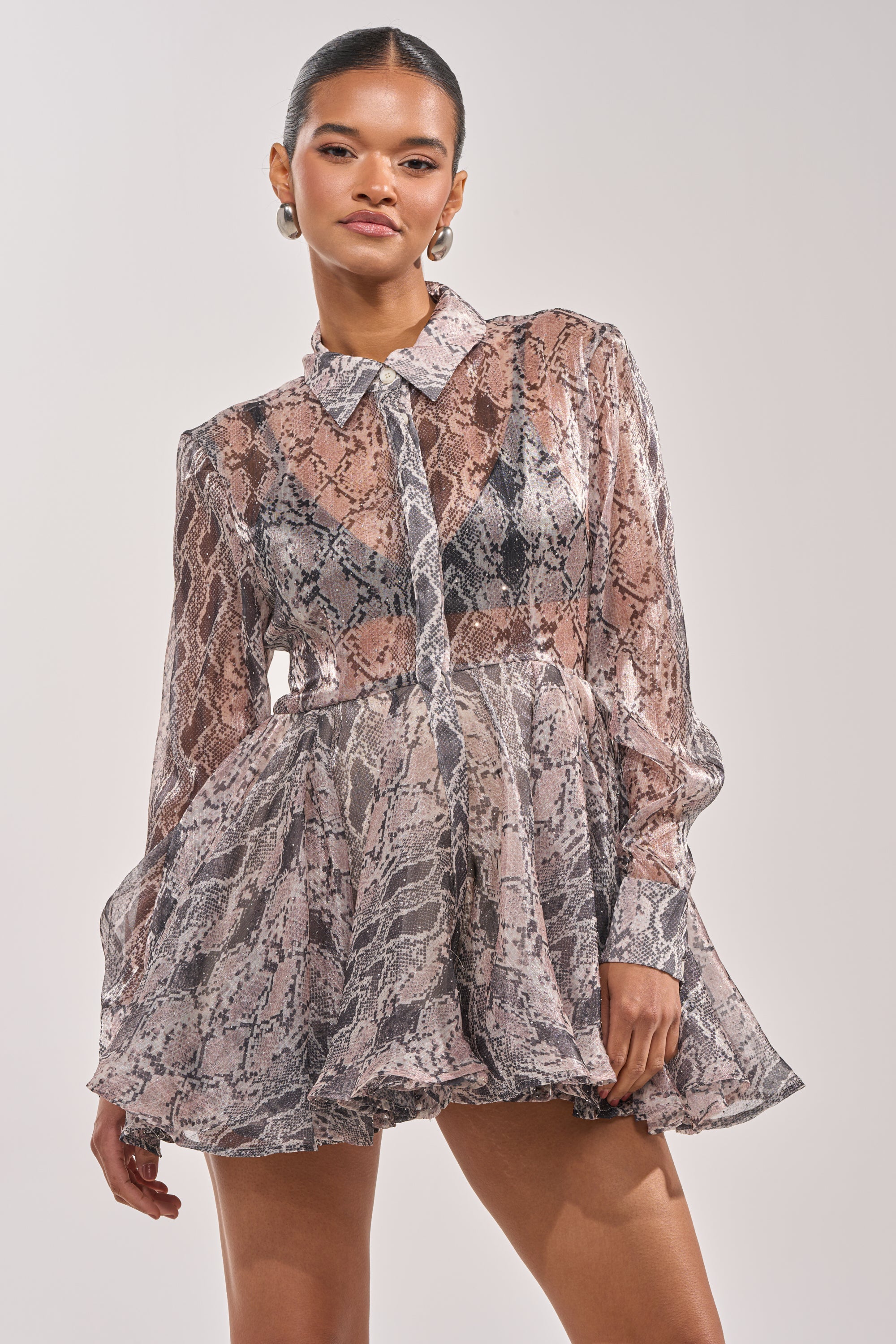 WILD RHYTHM SNAKE PRINT MINI DRESS