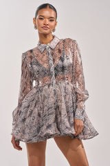WILD RHYTHM SNAKE PRINT MINI DRESS