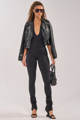 HIGH STANDARDS SLEEVELESS HALTER JUMPSUIT
