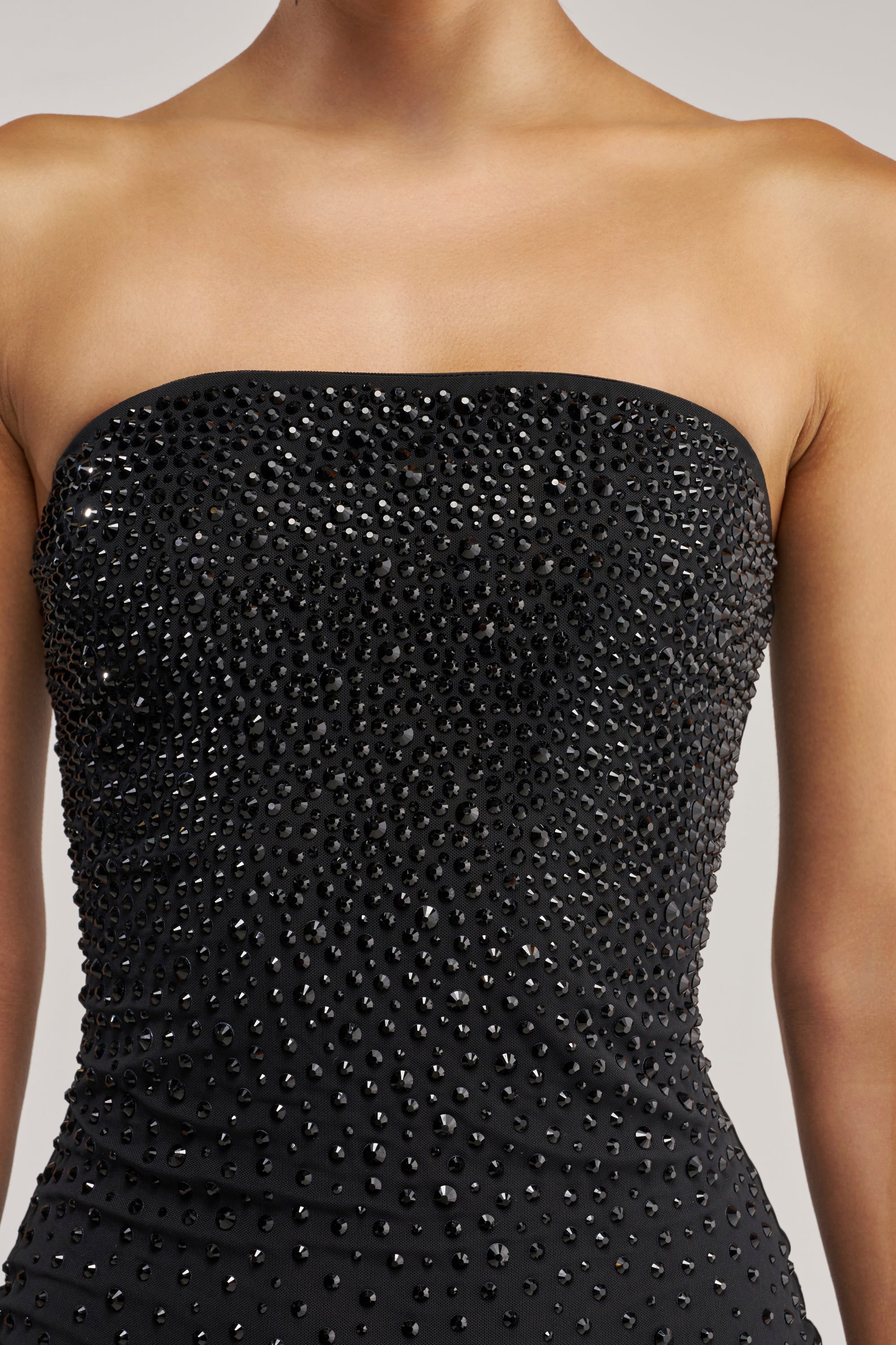 CALL IT CHEMISTRY RHINESTONE MINI DRESS IN BLACK