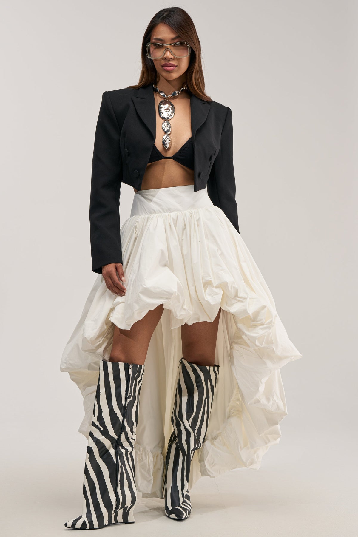THE BIGGER THE BETTER HIGH LOW MAXI SKIRT