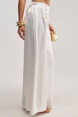 WHITE PARTY EMBELLISHED RELAXED PANT