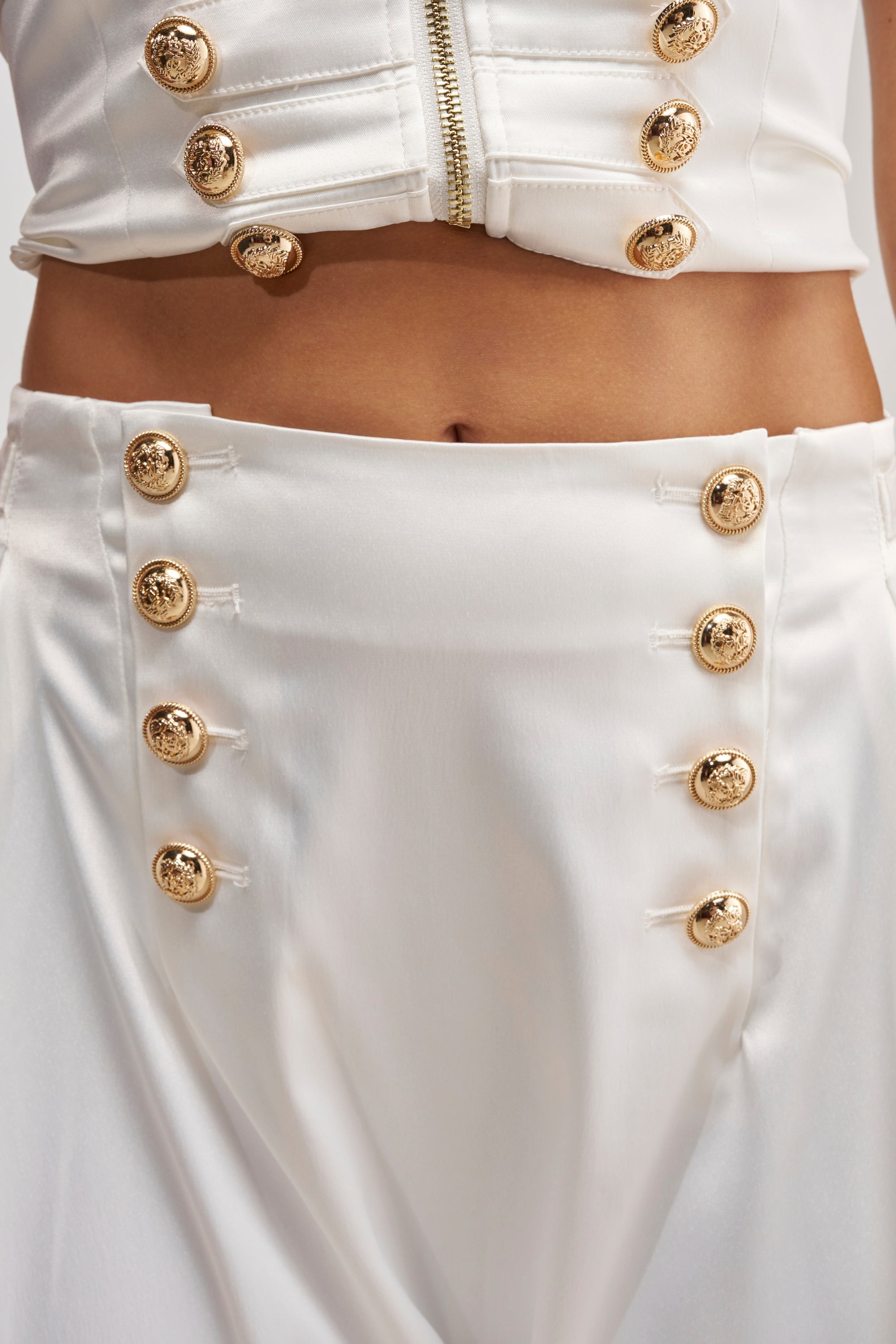 WHITE PARTY EMBELLISHED RELAXED PANT