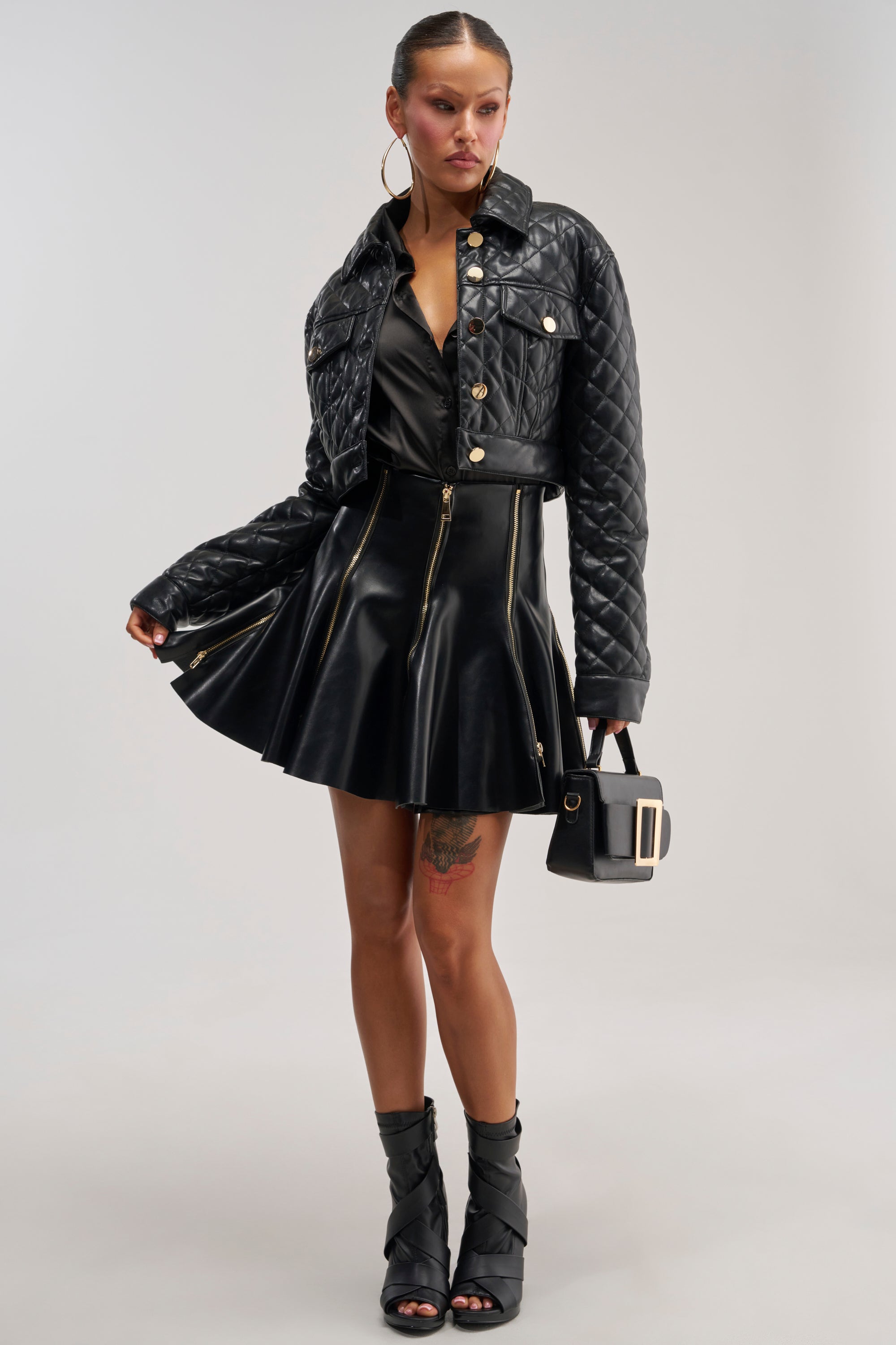 CUTIE PIE ZIPPER MINI SKIRT