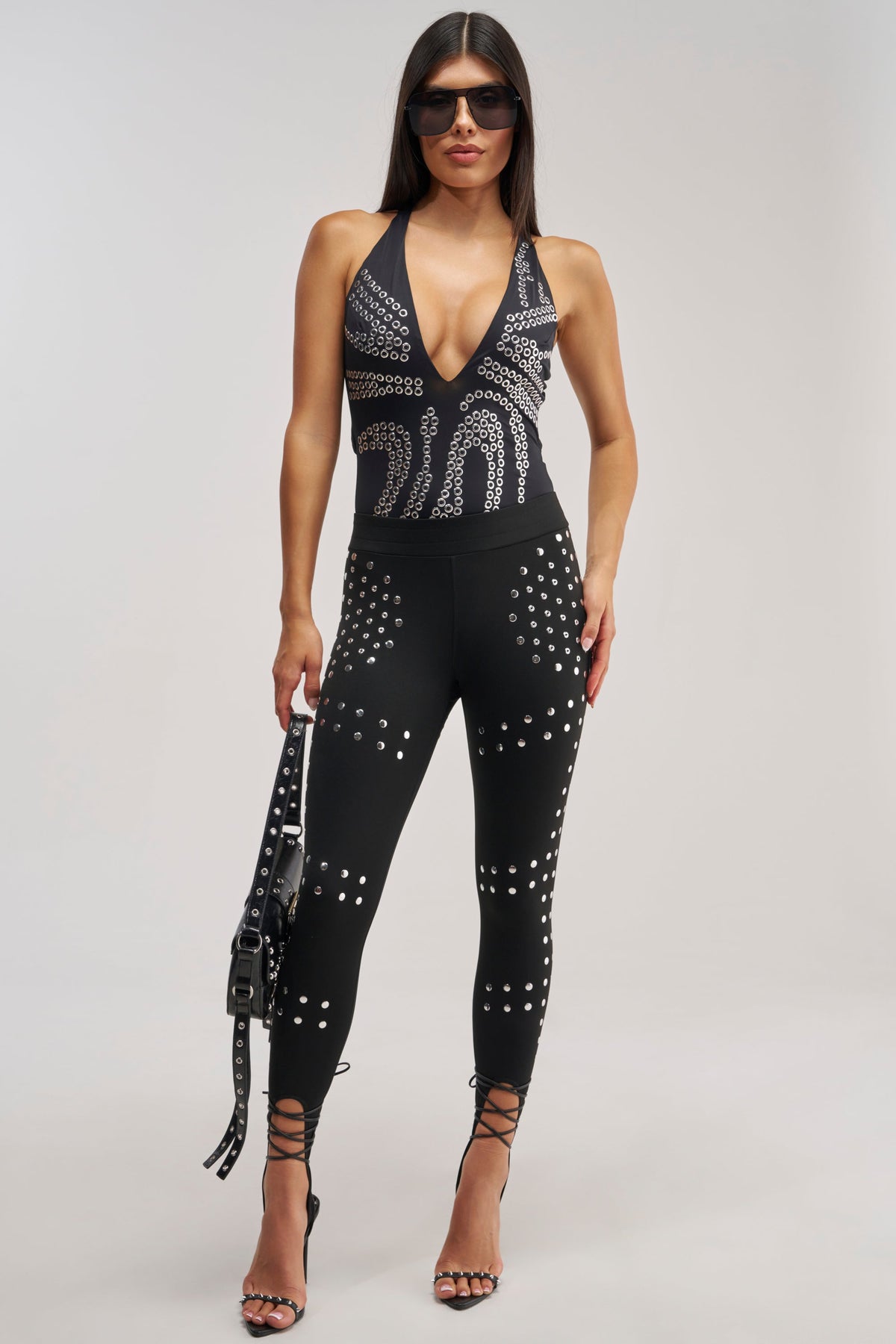 SNATCHED AND SCULPTED STUD LEGGING