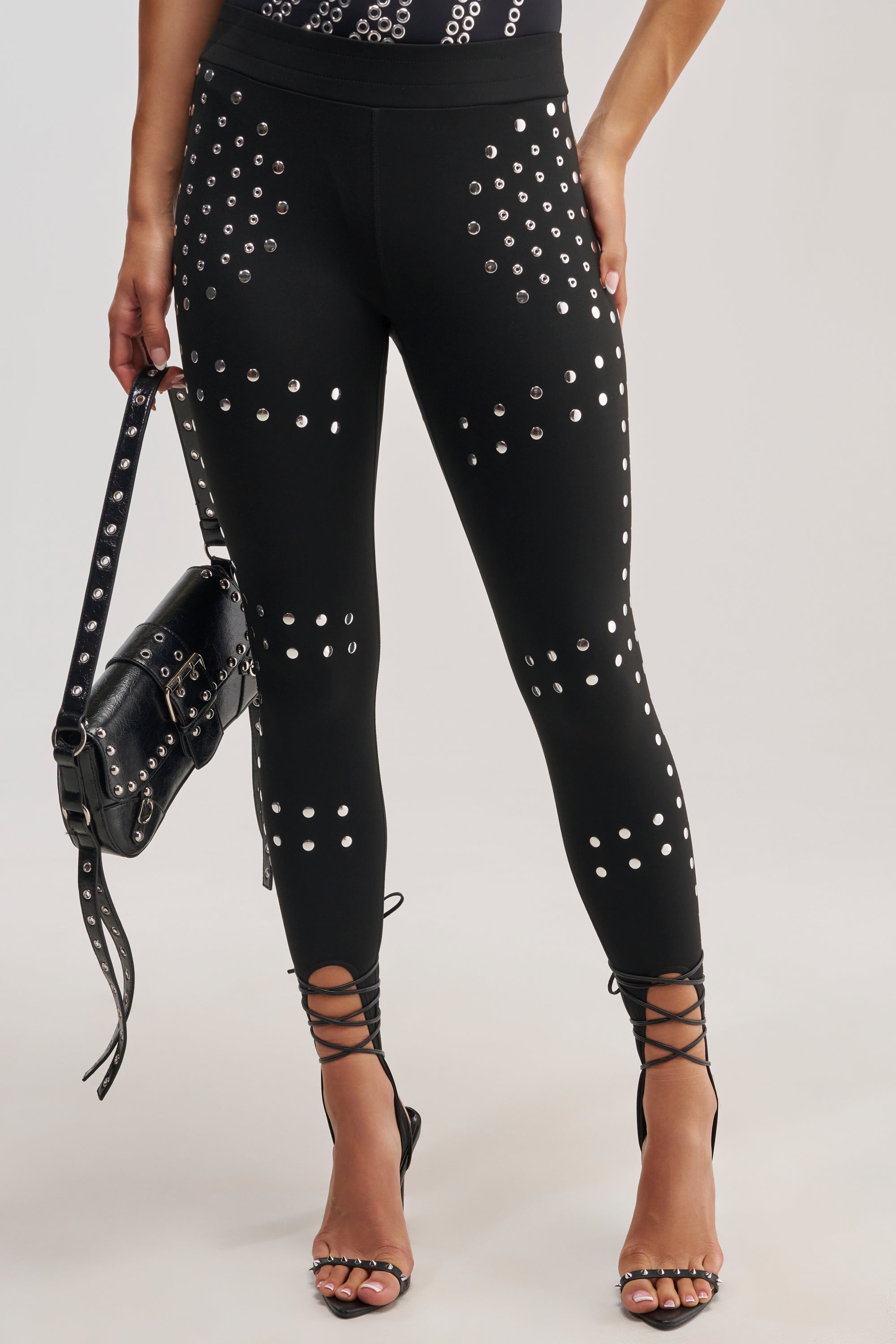 SNATCHED AND SCULPTED STUD LEGGING