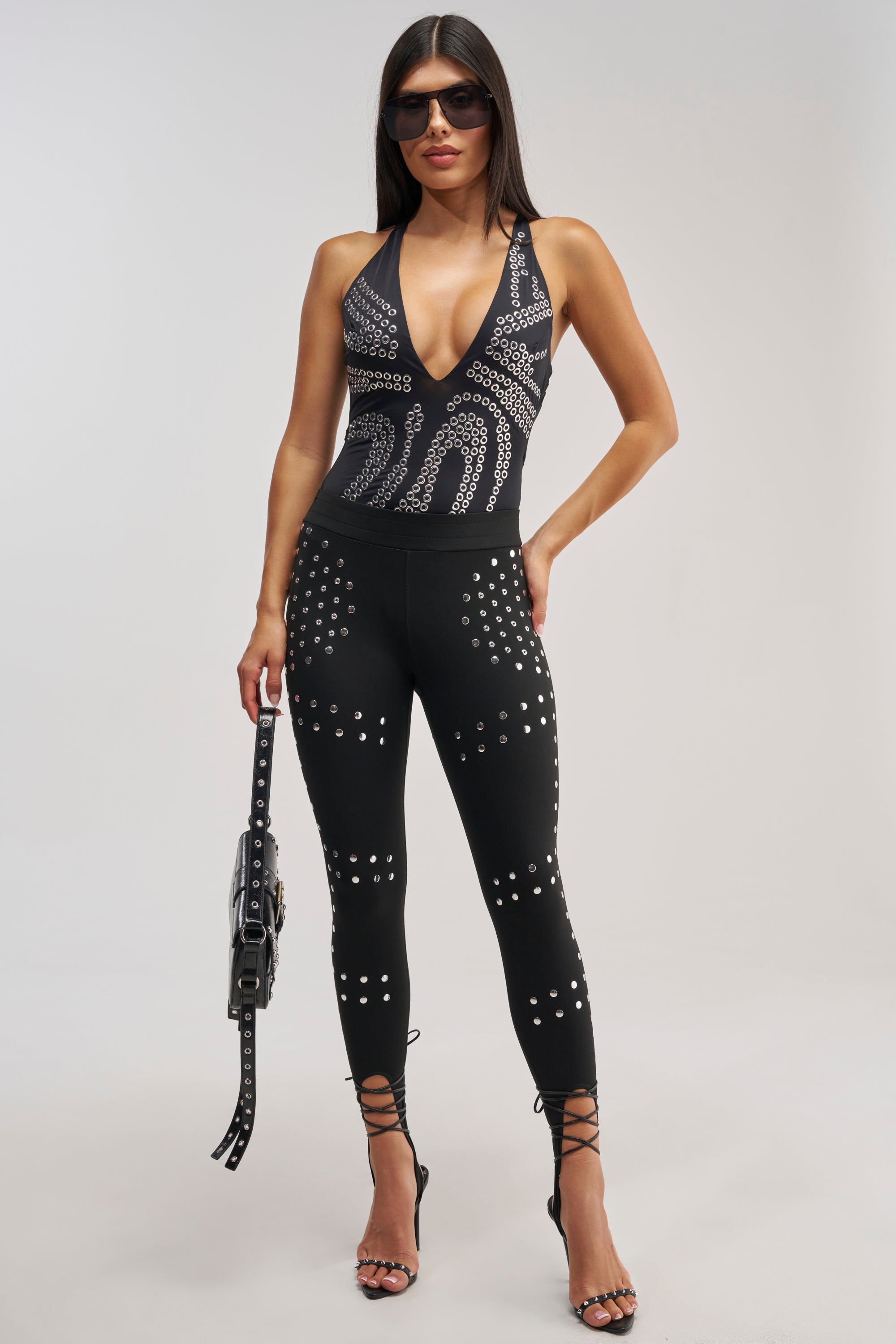 SNATCHED AND SCULPTED STUD LEGGING