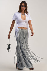 TRY ME FRINGE WIDE LEG JOGGER