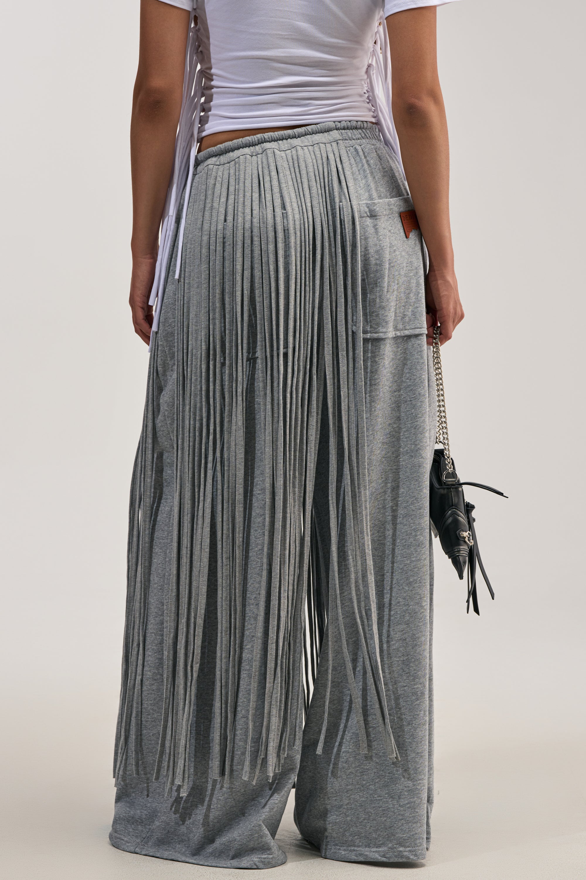 TRY ME FRINGE WIDE LEG JOGGER