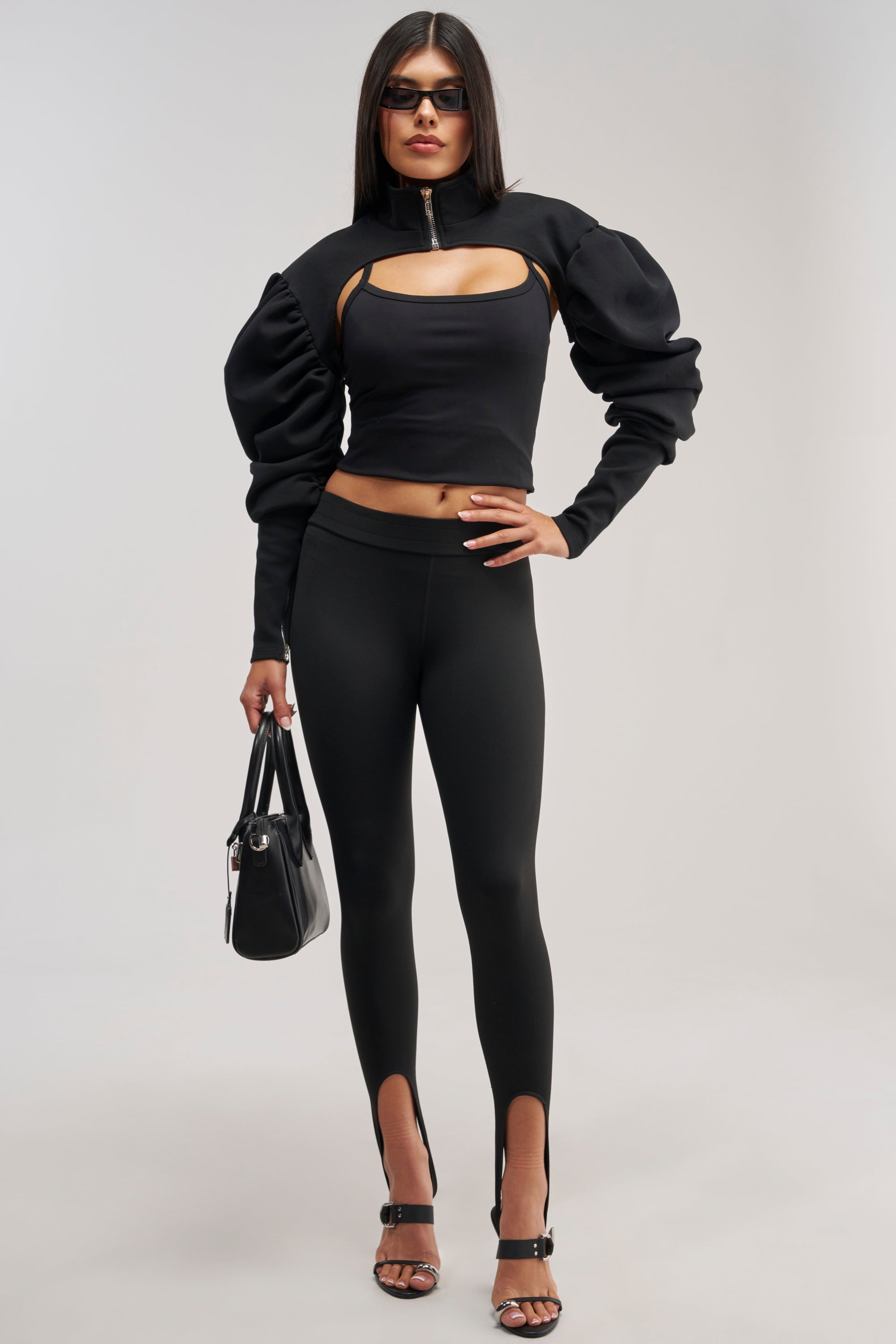 SCARLETT RUCHED SLEEVE BOLERO