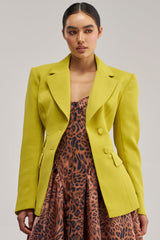 THE BLUEPRINT BLAZER IN CHARTREUSE