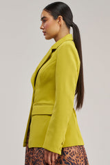 THE BLUEPRINT BLAZER IN CHARTREUSE