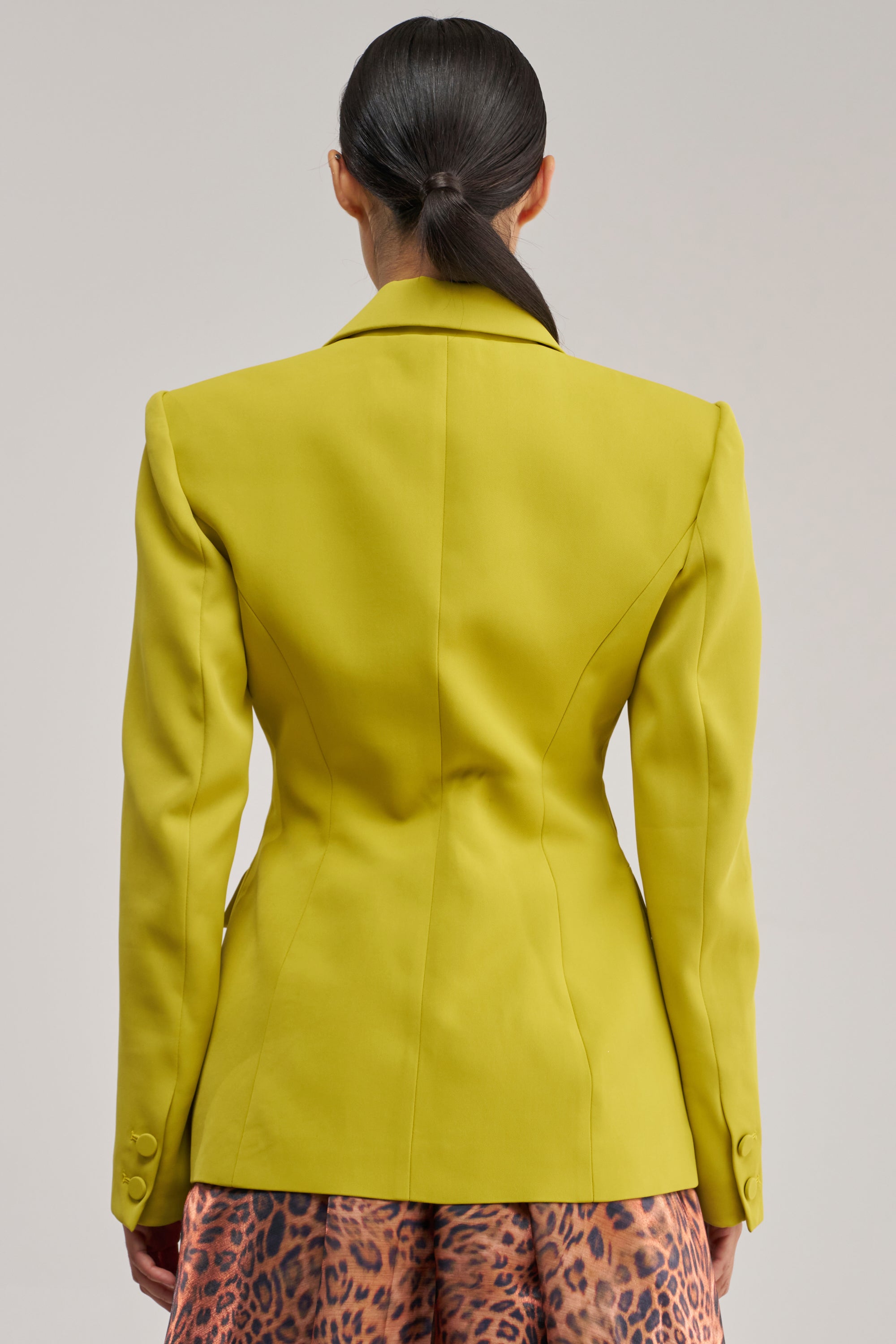 THE BLUEPRINT BLAZER IN CHARTREUSE