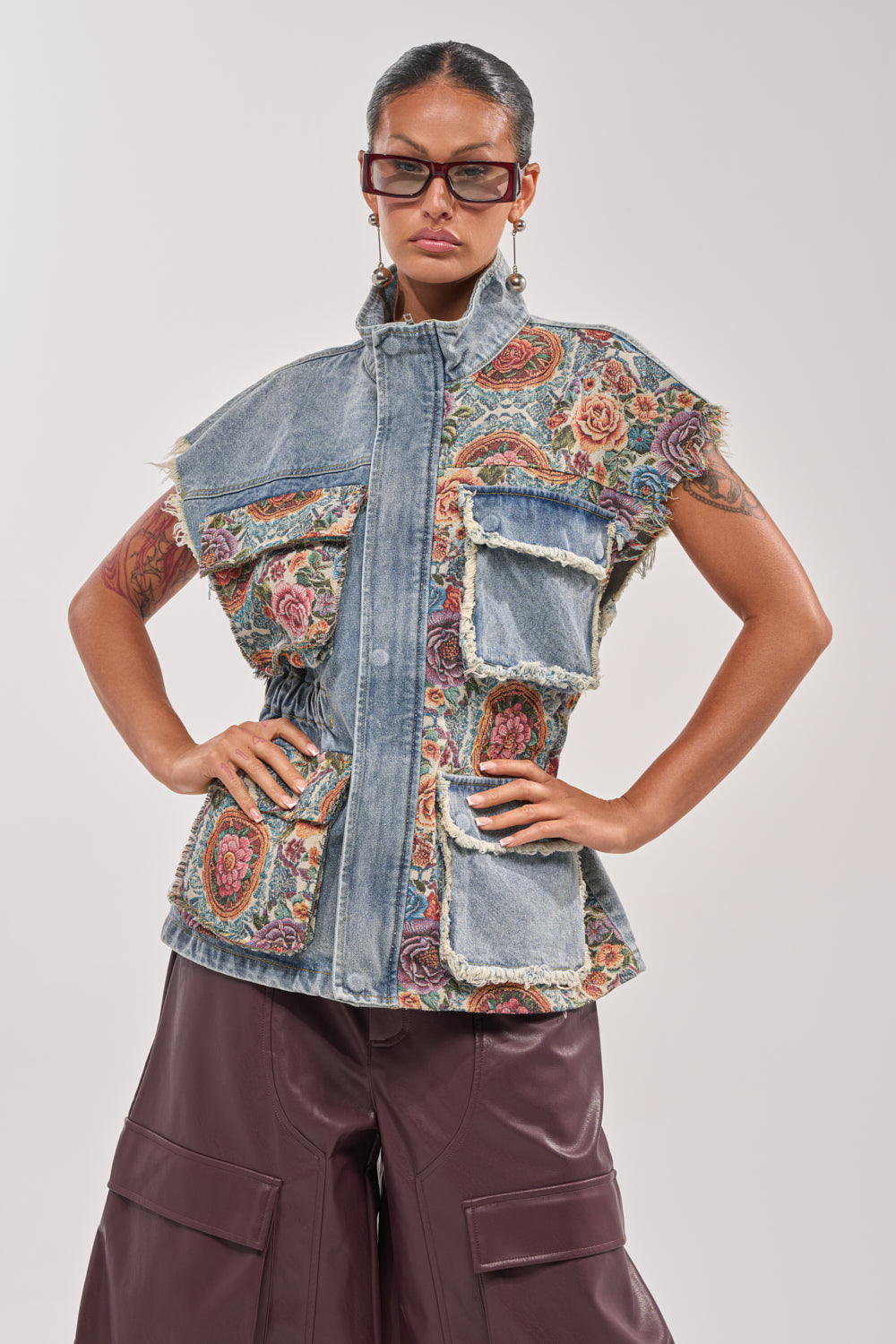 KAI PATCHWORK DENIM VEST