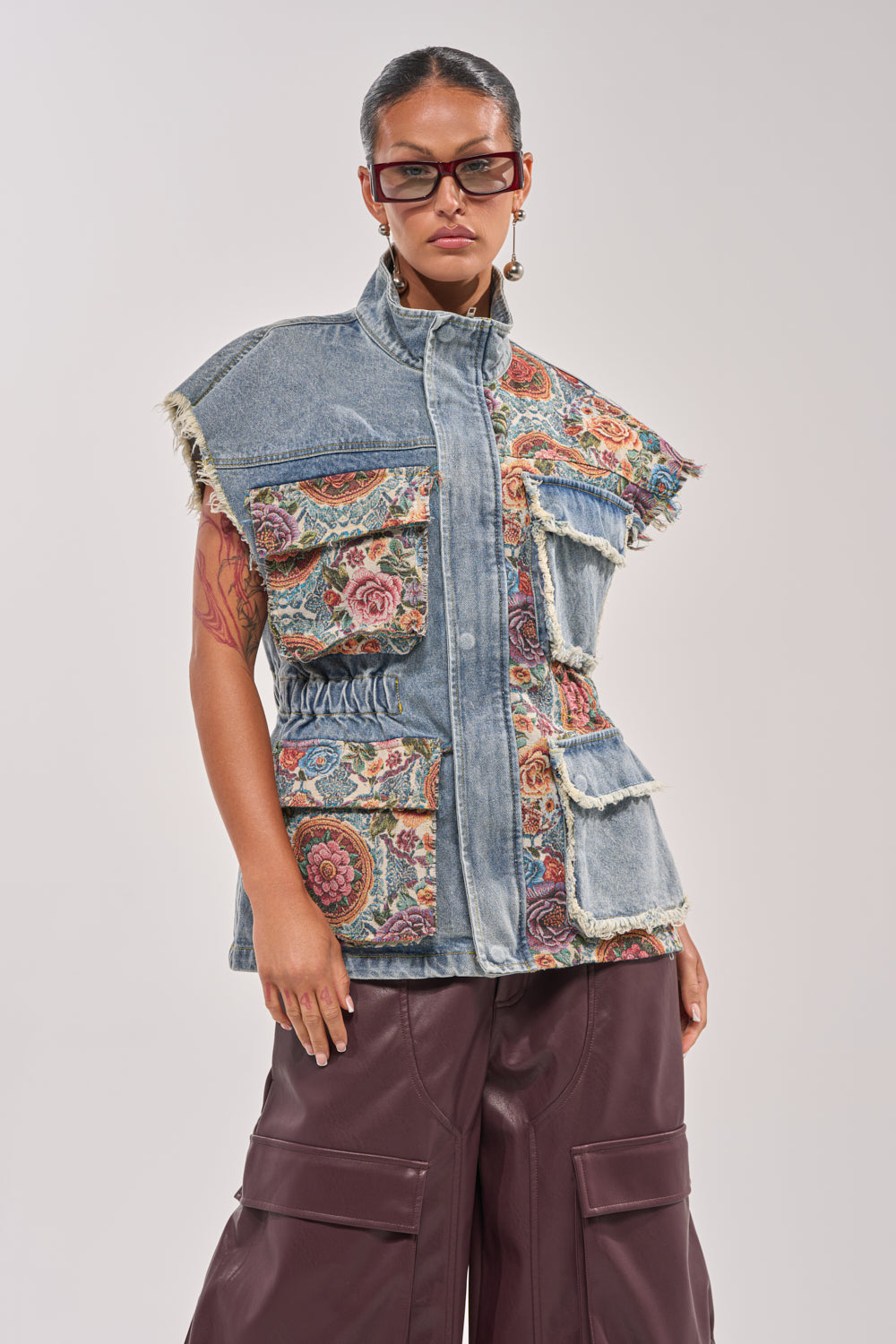 KAI PATCHWORK DENIM VEST