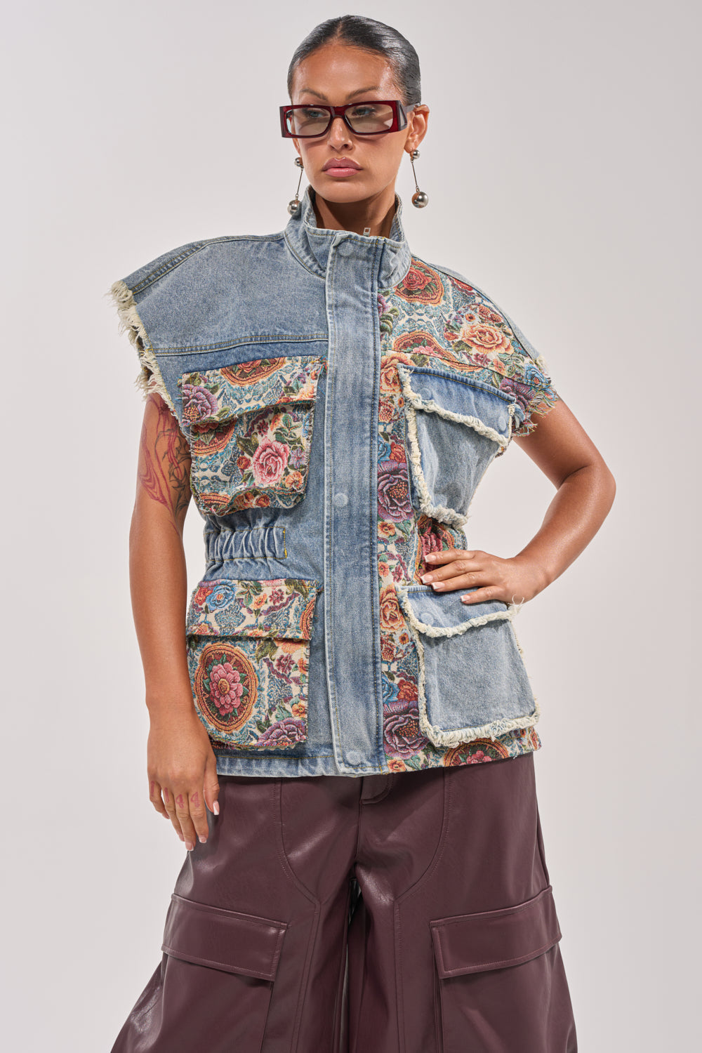 KAI PATCHWORK DENIM VEST