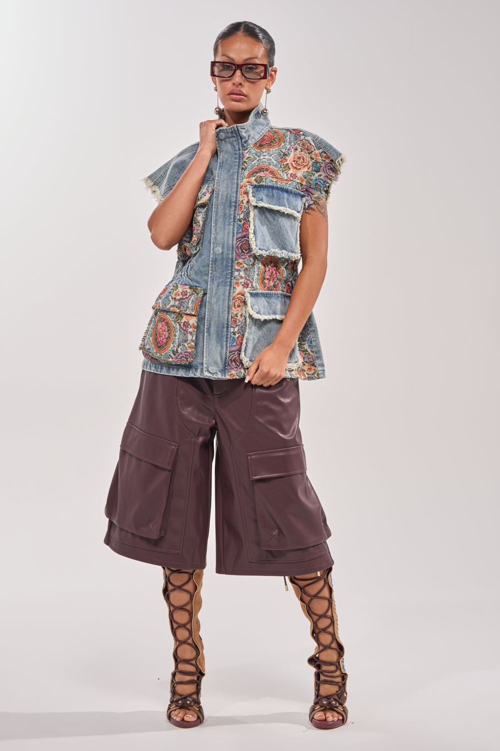 KAI PATCHWORK DENIM VEST