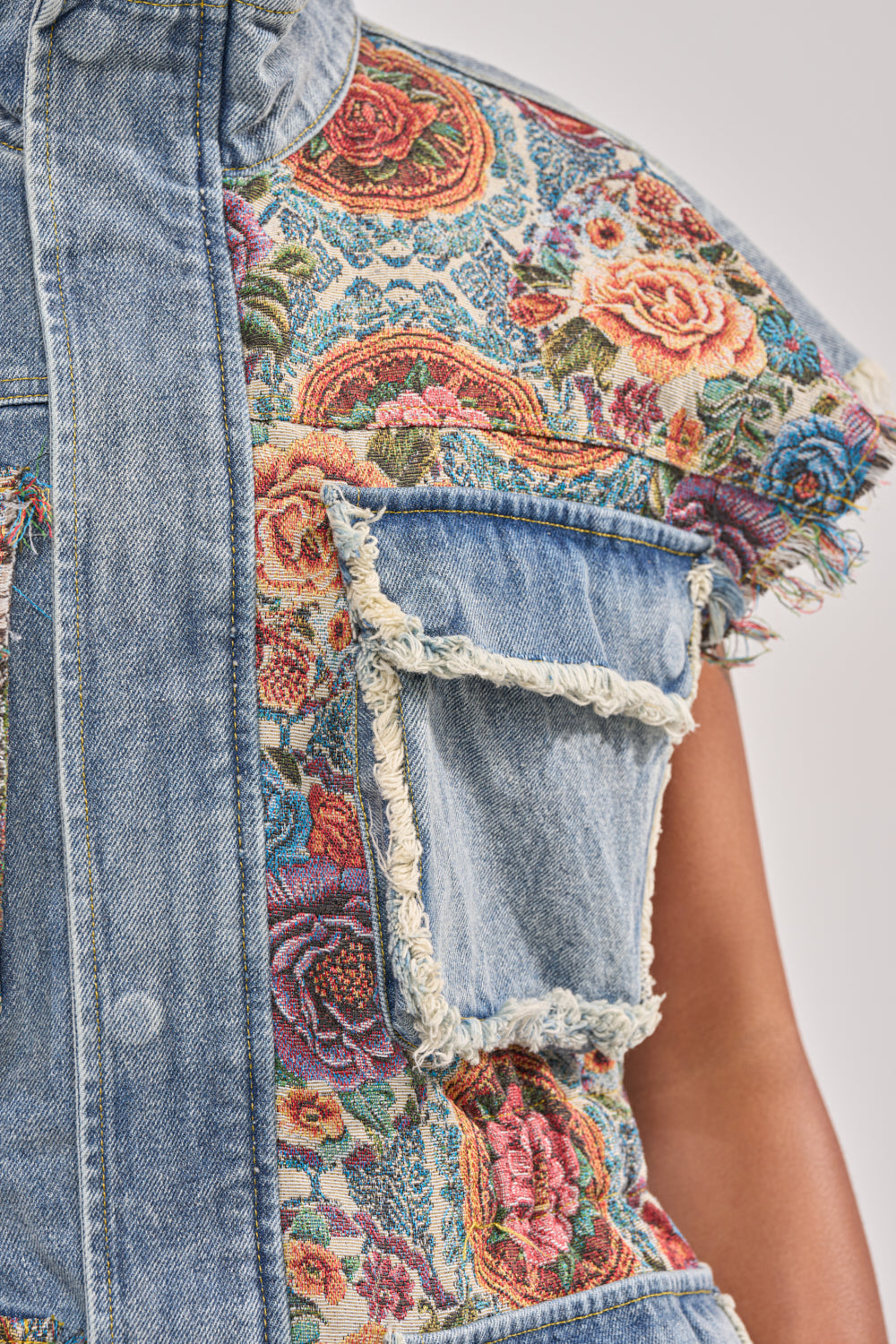 KAI PATCHWORK DENIM VEST